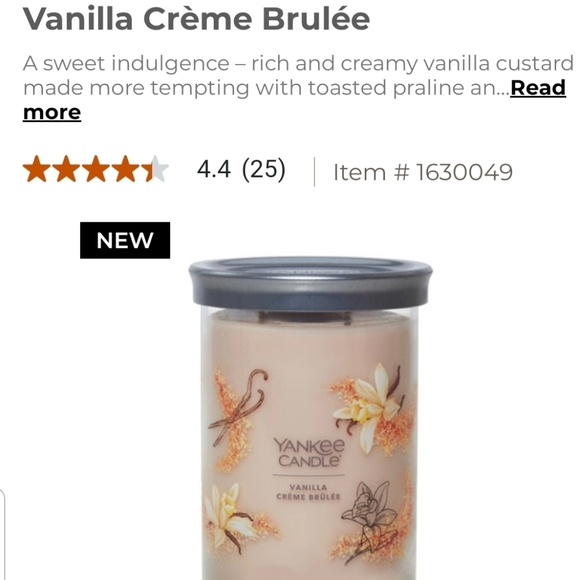 NWT YANKEE CANDLE VANILLA CREME BRULEE TUMBLER